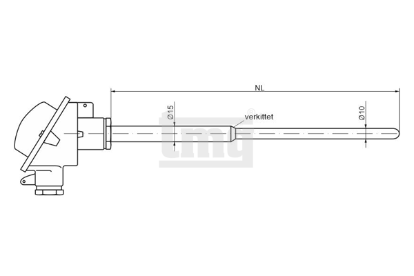 Skizze Thermometer fuer Hochtemperatur Anwendungen TP10
