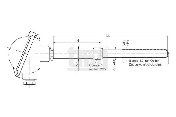 Skizze Thermometer fuer Hochtemperatur Anwendungen TP20