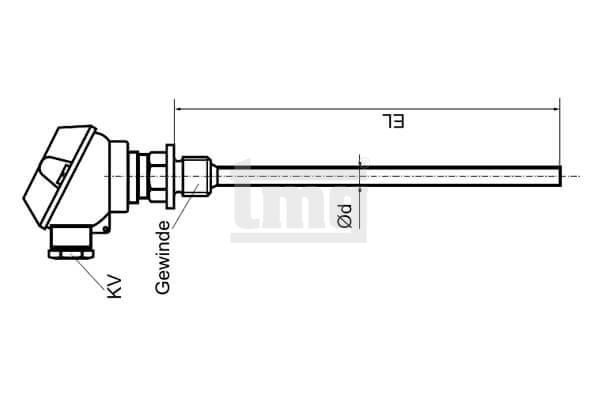 einschraubthermometer ohne halsrohr WE28 einschraubthermometer ohne halsrohr WE28