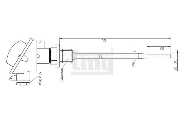 einschraubthermometer ohne halsrohr WE51 einschraubthermometer ohne halsrohr WE51