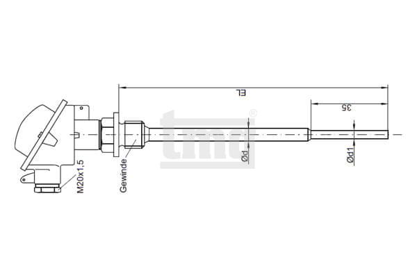 einschraubthermometer ohne halsrohr WE52 einschraubthermometer ohne halsrohr WE52