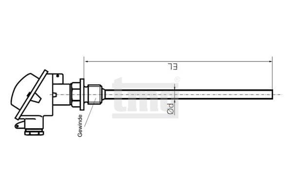einschraubthermometer ohne halsrohr WE54 einschraubthermometer ohne halsrohr WE54