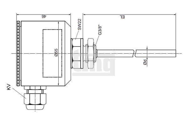 einschraubthermometer ohne halsrohr WE61 1 einschraubthermometer ohne halsrohr WE61 1